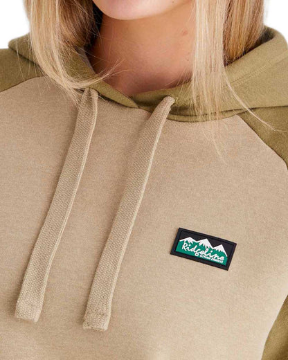 Teak Coloured Ridgeline Womens North Island Hoodie On A White Background #colour_teak