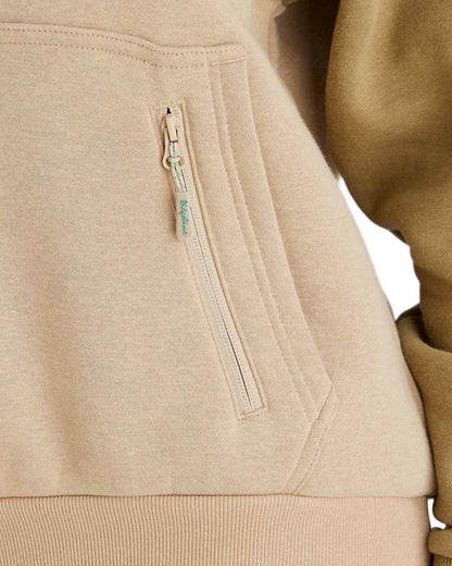 Teak Coloured Ridgeline Womens North Island Hoodie On A White Background #colour_teak