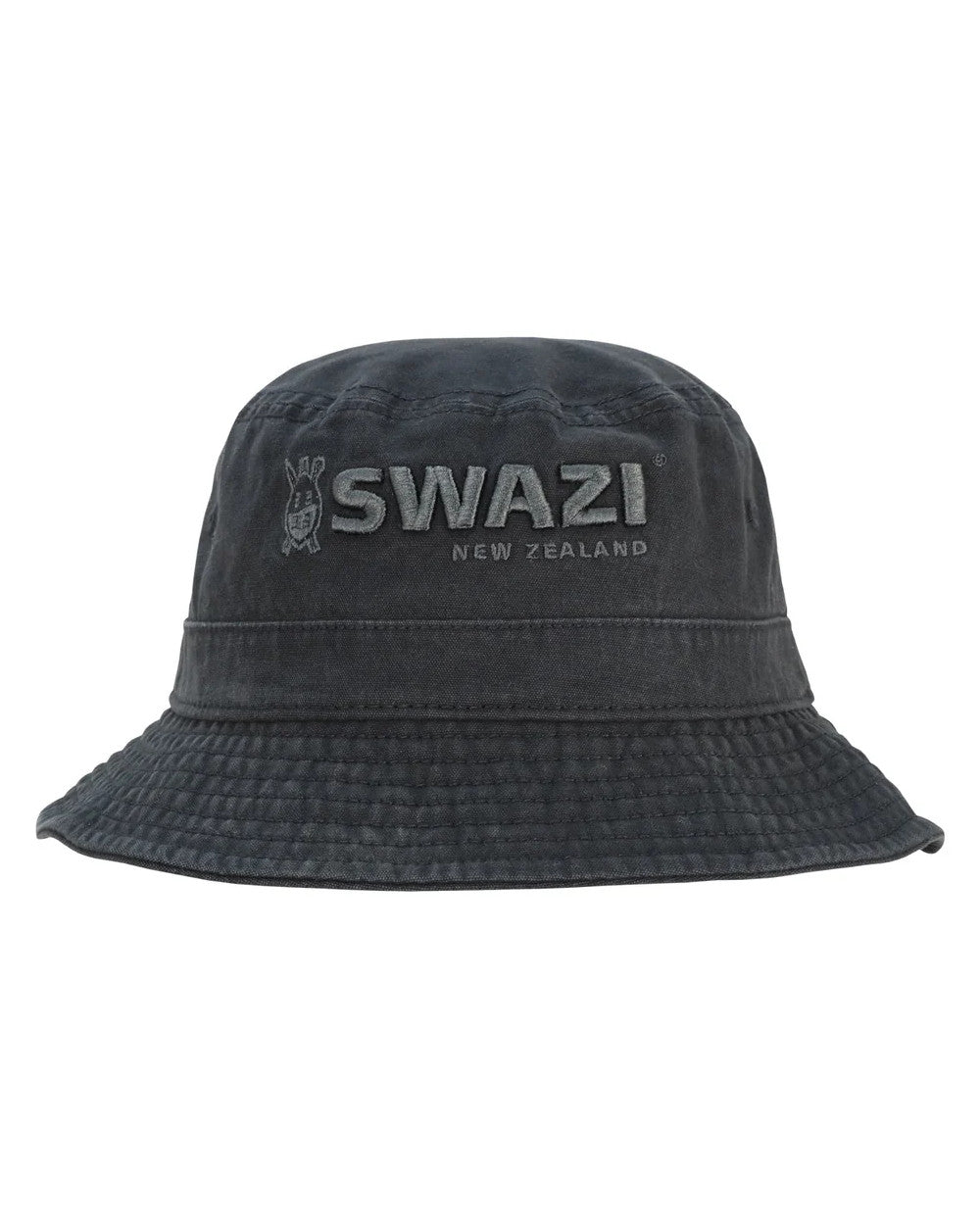 Black Coloured Swazi Bucket Hat On A White Background #colour_black