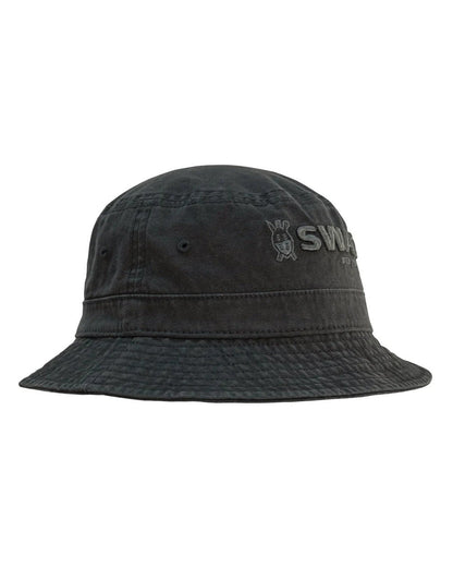 Black Coloured Swazi Bucket Hat On A White Background #colour_black