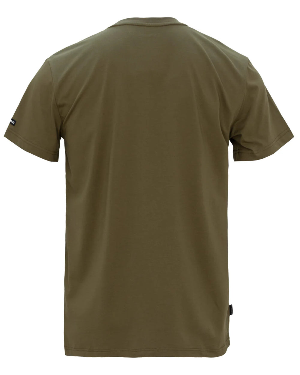 Olive Coloured Swazi Mens Hunter For Life T-Shirt On A White Background #colour_olive