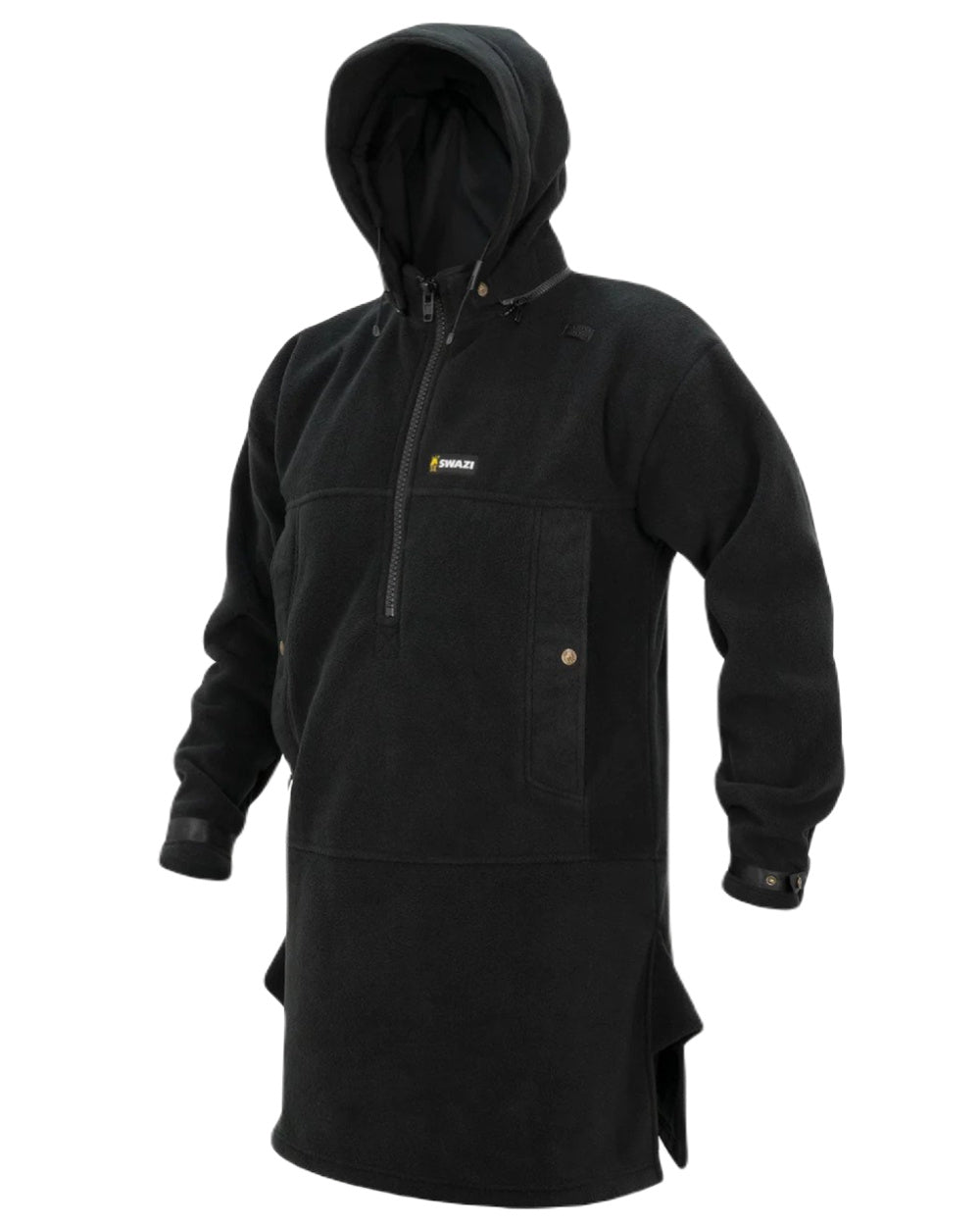 Black Coloured Swazi Nahanni Shirt On A White Background #colour_black