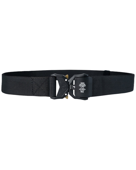 Black Coloured Viper Fast Belt on white background #colour_black