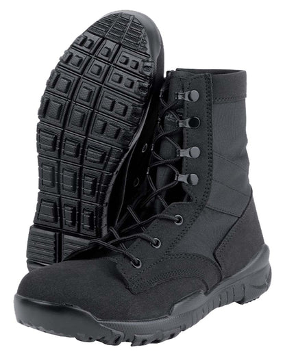 Black Coloured Viper Sneaker Boots on white background #colour_black