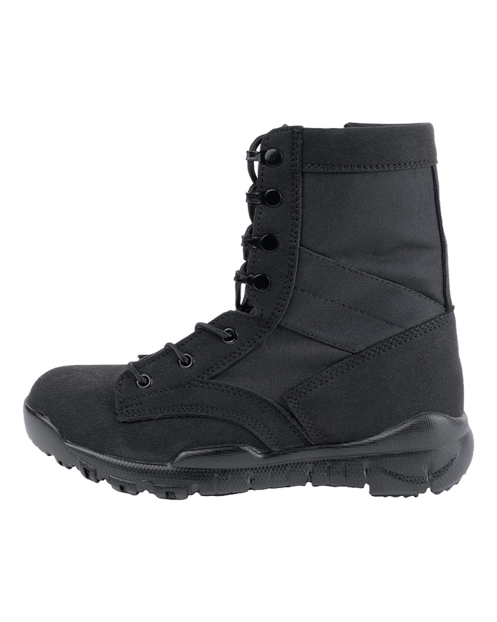 Black Coloured Viper Sneaker Boots on white background #colour_black