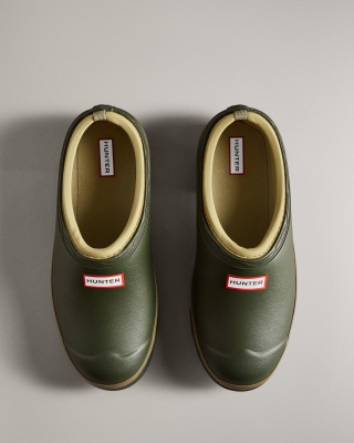 Hunter Women's Gardener Clogs - Dark Olive / Clay