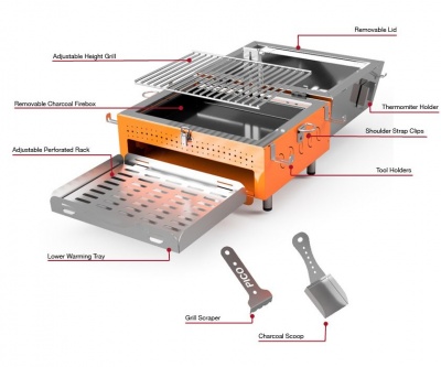 Trailblazer PICO - The Portable, Tabletop Charcoal BBQ