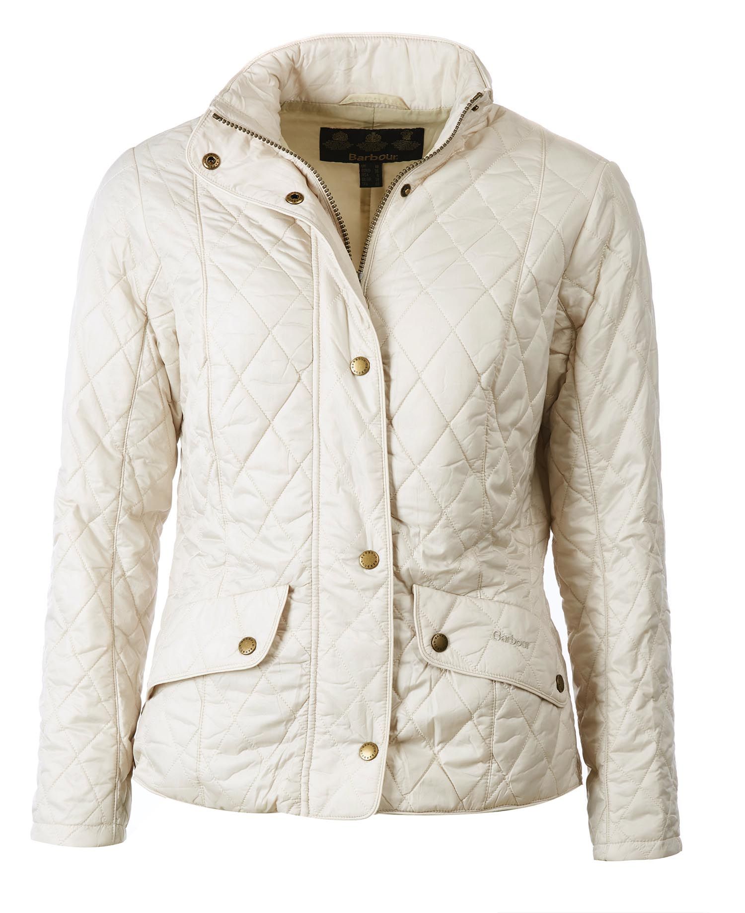 Barbour Flyweight Cavalry Quilted Jacket - Pearl/Stone