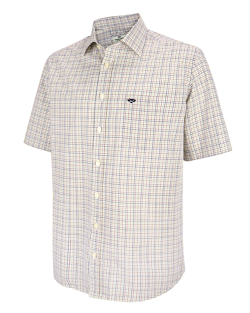 Hoggs Of Fife Muirfield Short Sleeved Shirt - Brown/Green Check