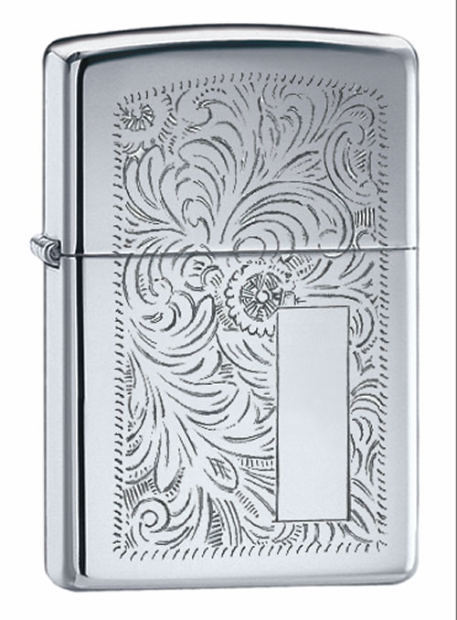 Zippo Venetian High Polish Chrome Regular Lighter