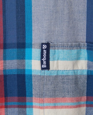 Barbour Madras 7 Short Sleeved Summer Shirt - Blue