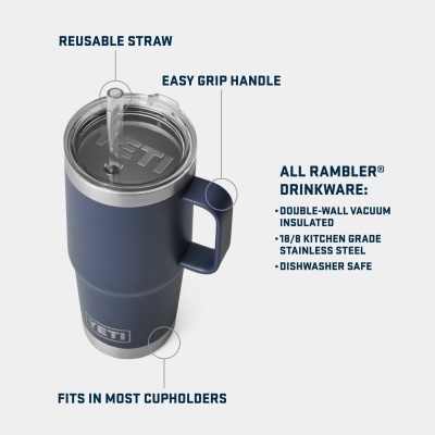 Yeti Rambler 25oz Straw Mug - Seafoam